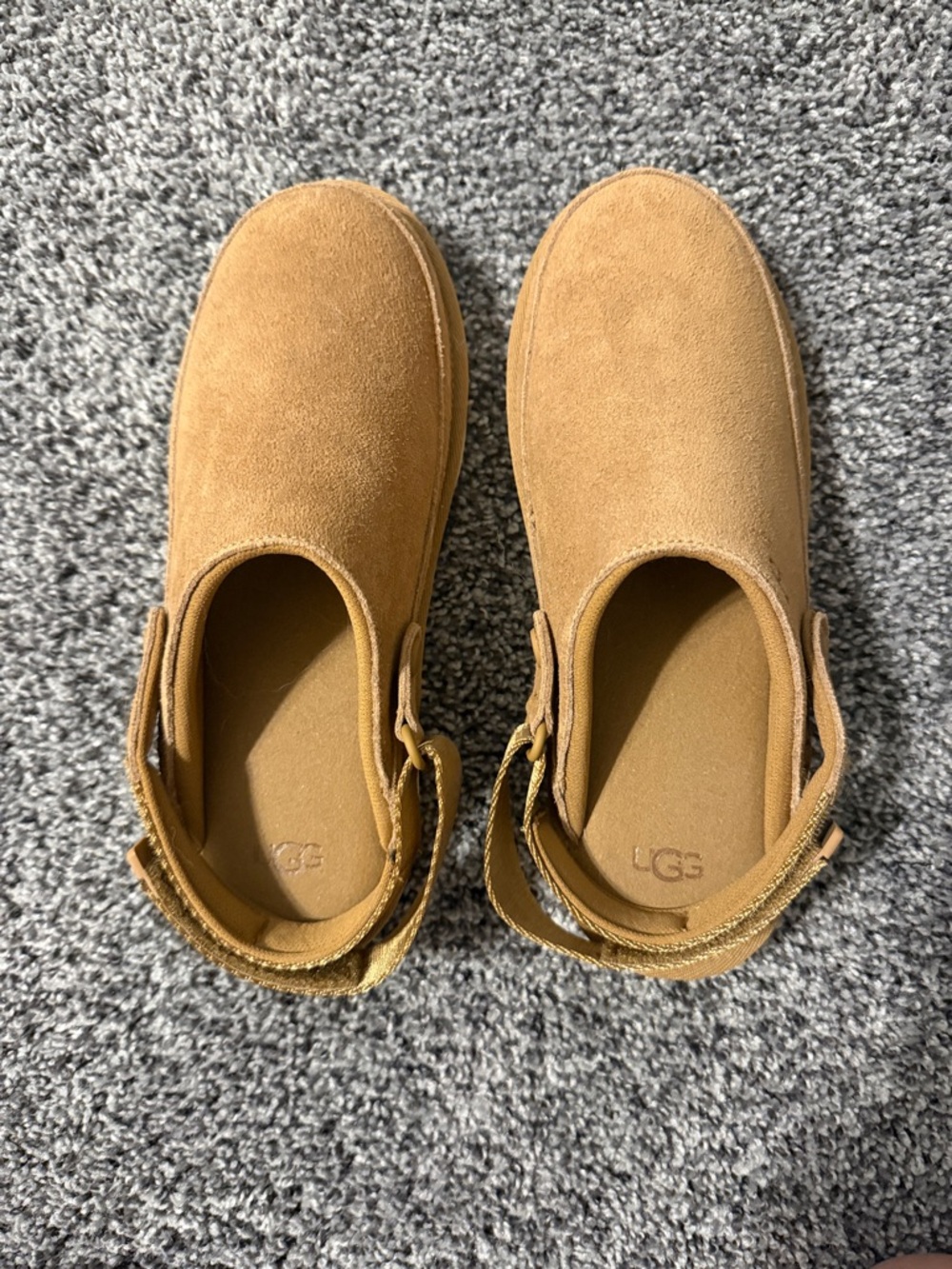 UGG Chestnut Suede Slip-On Clog with Back Strap